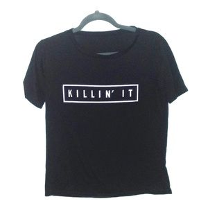 Killin it black tee